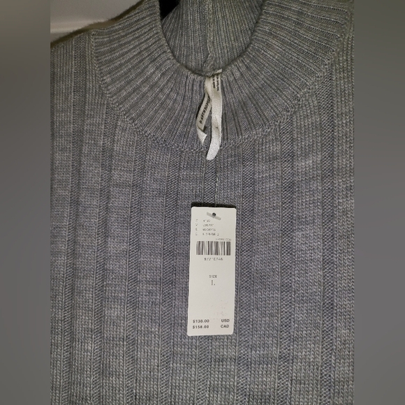NWT Grey Anthropologie Ribbed Knit Sweater Dress Size Large Retail $138.00 🩶 - Picture 7 of 15